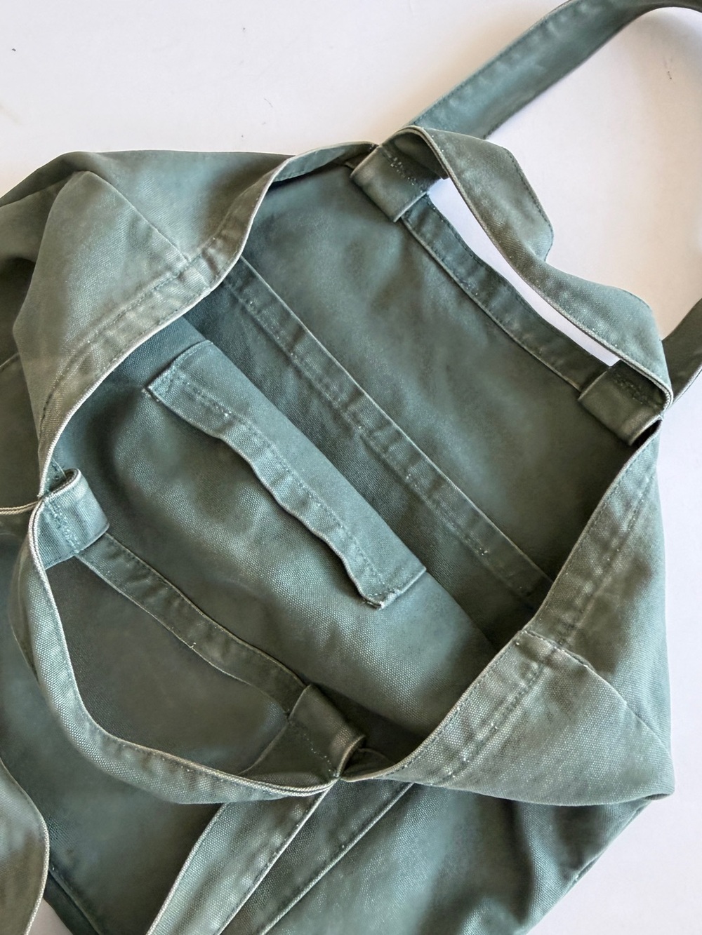 BAGGU Large Canvas Tote in Khaki - Picture 10 of 13